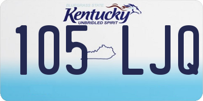 KY license plate 105LJQ