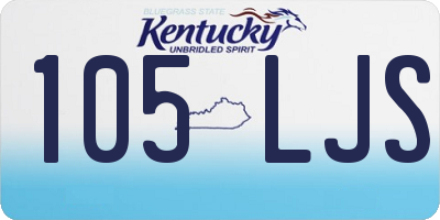 KY license plate 105LJS