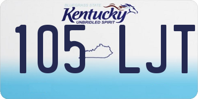 KY license plate 105LJT
