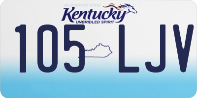 KY license plate 105LJV