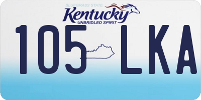 KY license plate 105LKA