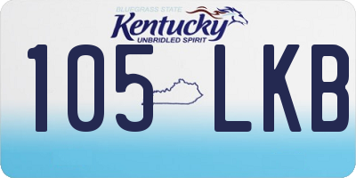 KY license plate 105LKB