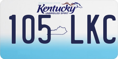 KY license plate 105LKC