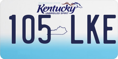 KY license plate 105LKE