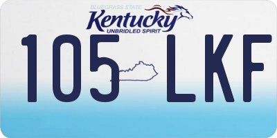 KY license plate 105LKF