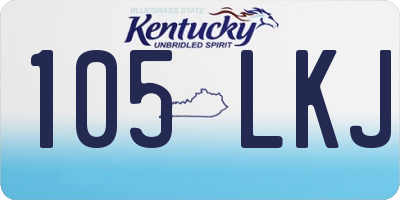 KY license plate 105LKJ