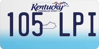 KY license plate 105LPI