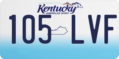 KY license plate 105LVF
