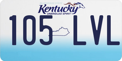 KY license plate 105LVL
