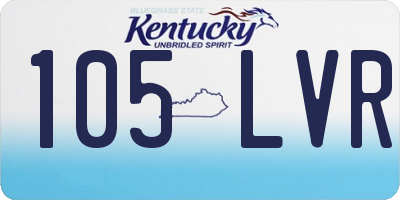 KY license plate 105LVR
