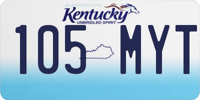 KY license plate 105MYT