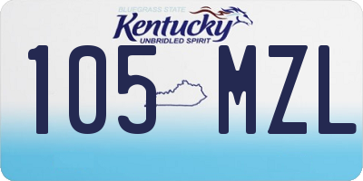 KY license plate 105MZL