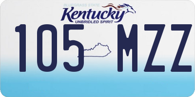 KY license plate 105MZZ