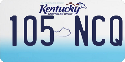 KY license plate 105NCQ