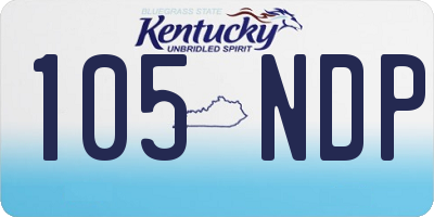 KY license plate 105NDP