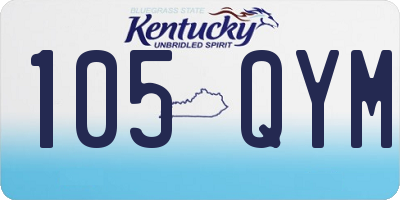 KY license plate 105QYM