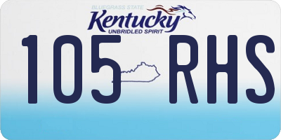 KY license plate 105RHS