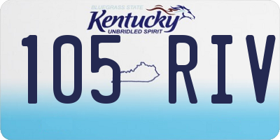 KY license plate 105RIV