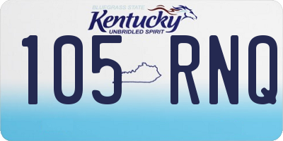 KY license plate 105RNQ
