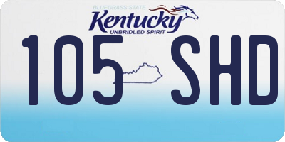 KY license plate 105SHD
