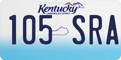 KY license plate 105SRA