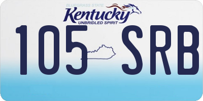 KY license plate 105SRB