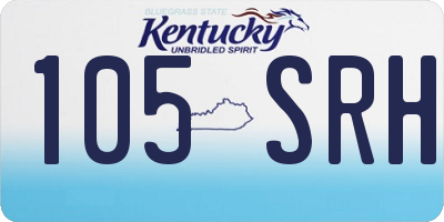 KY license plate 105SRH