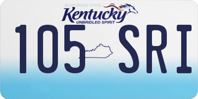 KY license plate 105SRI