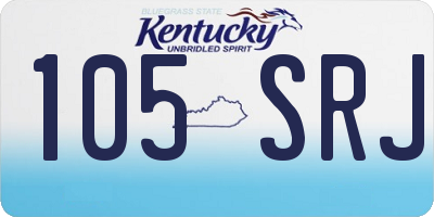 KY license plate 105SRJ