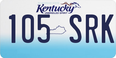 KY license plate 105SRK