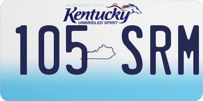 KY license plate 105SRM