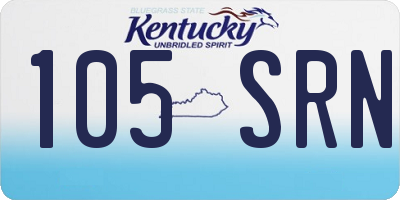 KY license plate 105SRN