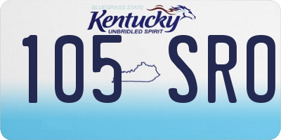 KY license plate 105SRO