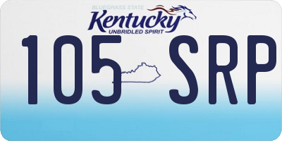KY license plate 105SRP