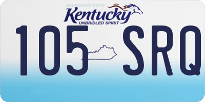 KY license plate 105SRQ