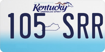 KY license plate 105SRR