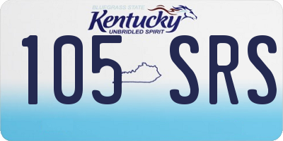 KY license plate 105SRS