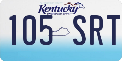 KY license plate 105SRT