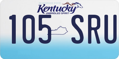 KY license plate 105SRU