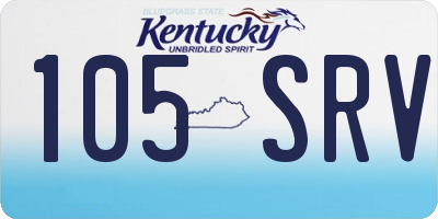 KY license plate 105SRV