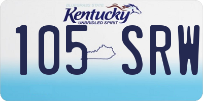 KY license plate 105SRW