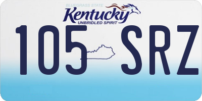 KY license plate 105SRZ