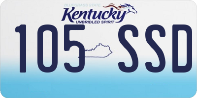 KY license plate 105SSD