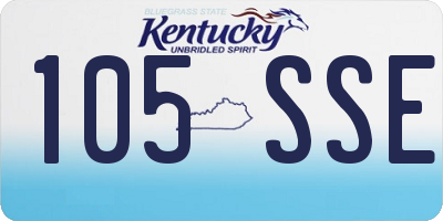 KY license plate 105SSE
