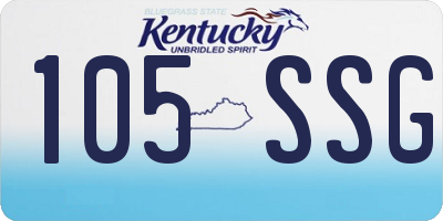 KY license plate 105SSG