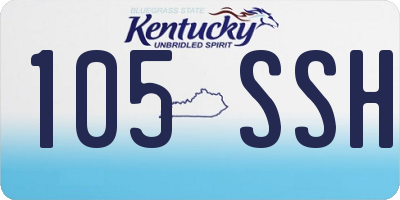 KY license plate 105SSH