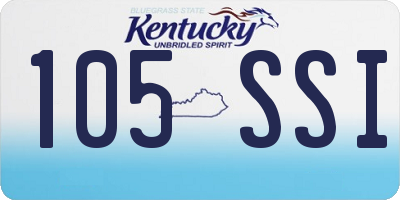 KY license plate 105SSI