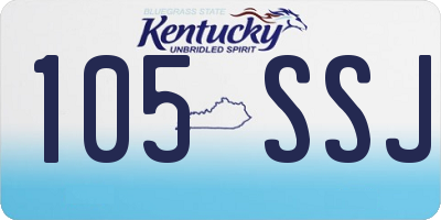 KY license plate 105SSJ