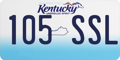 KY license plate 105SSL