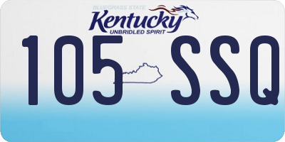 KY license plate 105SSQ